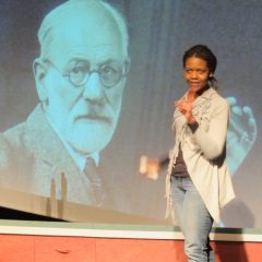 Bonita Jackson discusses Freud in ‘The Official Adventures of Kieron & Jade’ in Catskill, NY